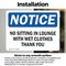 Signmission No Sitting In Lounge With Wet Clothes Thank You, 10 in W x Rectangle, Vinyl Decal OS-2PACK-NS-D-710-L-14794 - alternate 2
